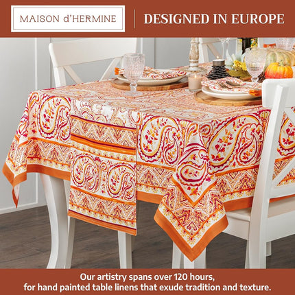Maison d' Hermine Table Cloth Rectangle Table Reusable 100% Cotton 60"x120"