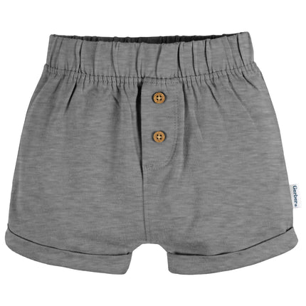 Gerber Baby 3-Pack Knit Shorts, Multicolor, Multicolor, 6 Months