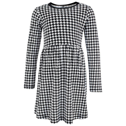 Hudson Baby Robes en coton pour bébés filles, noir, motif écossais rouge, 18-24 mois