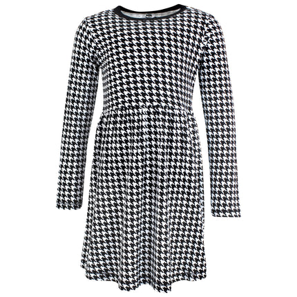 Hudson Baby Baby Girls' Cotton Dresses, Black Red Plaid, 12-18 Months