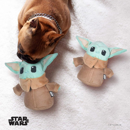 Star Wars Mandalorian The Child Plush Figure Dog Toy | 9 Inch Medium Dog Toy from Star Wars The Mandalorian - Soft and Plush Dog Toys, Safe Fabric Squeaky Dog Toy for All Dogs