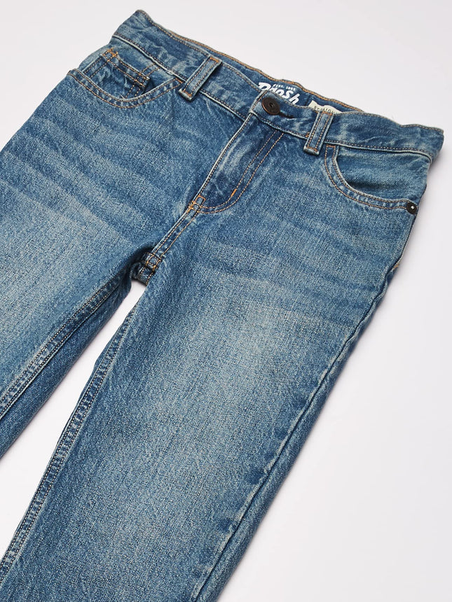 OshKosh B'Gosh Boys' Straight Jeans, Natural Indigo, 4