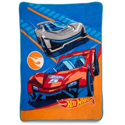 Manta súper suave de microfibra raschel Franco Kids Bedding, 46 x 60 pulgadas, Hot Wheels