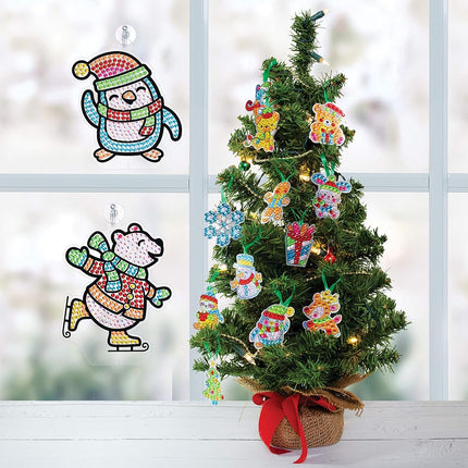Creativity for Kids Big Gem Diamond Painting Kit: Holiday Stickers and Suncatchers, DIY Christmas Crafts for Kids