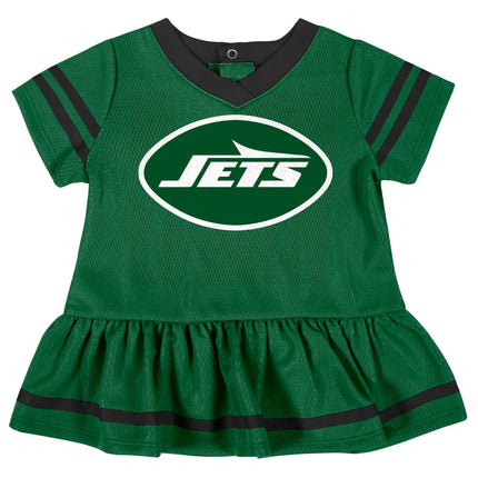 NFL New York Jets Team Jersey Dress and Diaper Cover, Green/White New York Jets, 18 Months