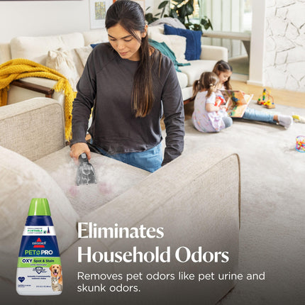 Fórmula quitamanchas y olores BISSELL® PET PRO OXY para limpiadores portátiles de alfombras, 32 oz., 2034