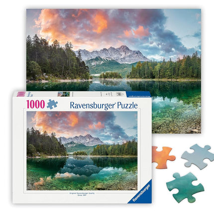 Ravensburger Zugspitze at the Eibsee Germany 1000 Piece Jigsaw Puzzle for Adults and Kids Age 12 Years Up [Amazon Exclusive]