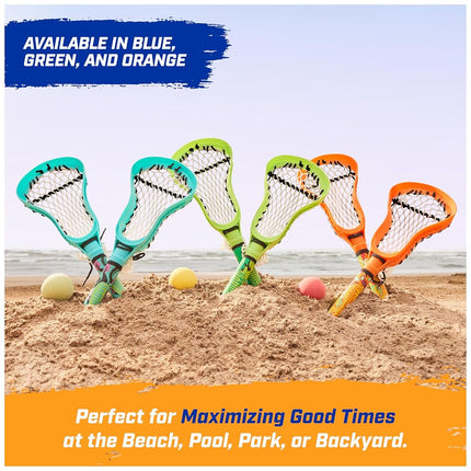 SwimWays Hydro Lacrosse, Waterproof Lacrosse Set, Outdoor Games for Adults and Kids, Sports Equipment, Pool Party Games and Toys, Orange