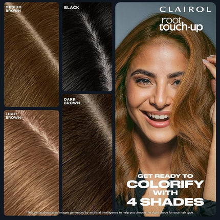 Clairol Temporary Root Touch-up Concealing Powder, Shade Medium Brown, 3 Count