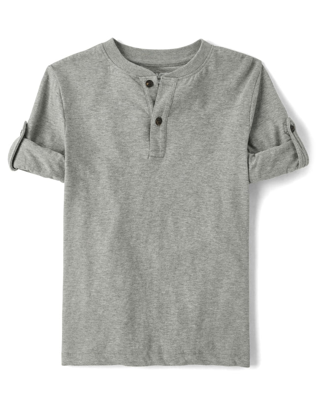 The Children's Place Boys' Long Sleeve Rolled Cuff