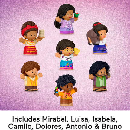 Fisher-Price Little People Juguete para Niños Pequeños, Set de Figuras de Disney Encanto, 7 Personajes para Juego de Imitación en Preescolar, Edades 18+ Meses