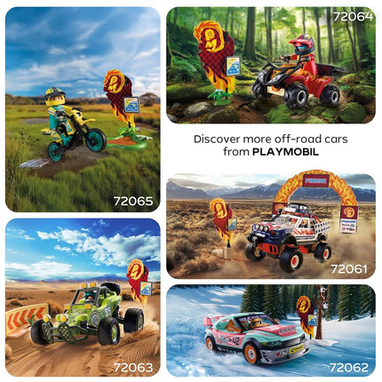 Playmobil | Cars | Offroad Quad | Off-road quad bike with removable bull bar| toy car for ages 4 and up | 72064