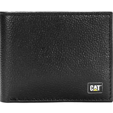 Portefeuille bifold en cuir pour homme Caterpillar avec fenêtre d'identité, étui en cuir pour homme, marron clair, taille unique, marron clair, taille unique, portefeuille bifold en cuir avec fenêtre d'identité