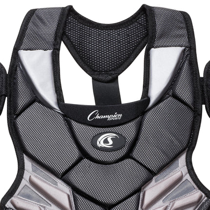 Champion Sports P160 Protector de pecho modelo juvenil, negro, 11"