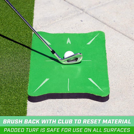 GoSports Swing SPOT Alfombrilla de entrenamiento de impacto de golf, muestra la trayectoria del palo en el impacto para detectar y corregir golpes de slice, hook y más