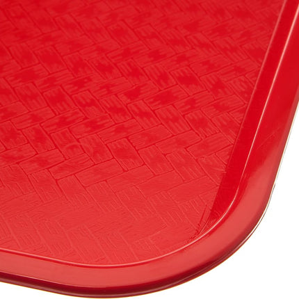 Carlisle FoodService Products Bandeja de Cafetería de Comida Rápida con Superficie Estampada para Cafeterías, Comida Rápida y Comedor, Plástico, 16.31 x 12.06 x 0.7 Pulgadas, Rojo, (Paquete de 24)
