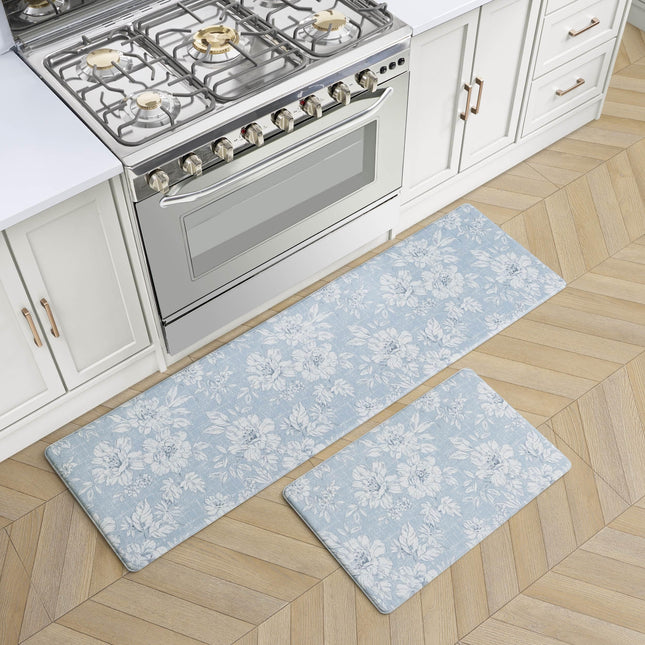 Laura Ashley - Anti-Fatigue Kitchen Mat, Iris Flor