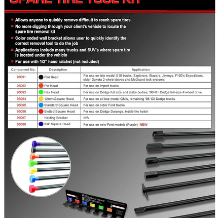 Spare Tire Removal Rods