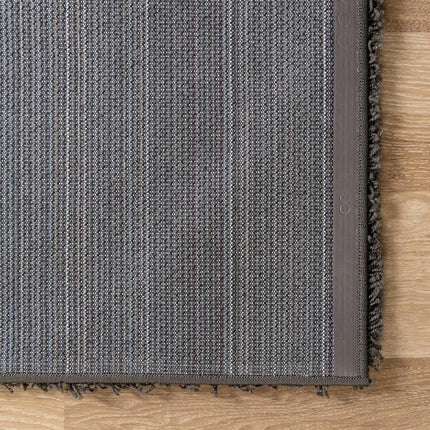 Unique Loom Solo Solid Shag Collection Area Rug- Modern Plush Rug Lush & Soft (4' 0 x 6' 0 Rectangular, Graphite Gray)