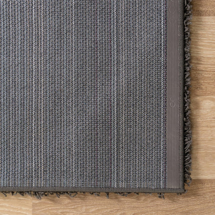 Unique Loom Solo Solid Shag Collection Area Rug- Modern Plush Rug Lush & Soft (4' 0 x 6' 0 Rectangular, Graphite Gray)