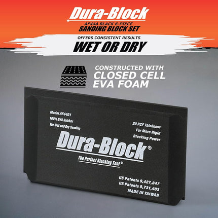 Dura-Block AF44A Black 6-Piece Sanding Block Set