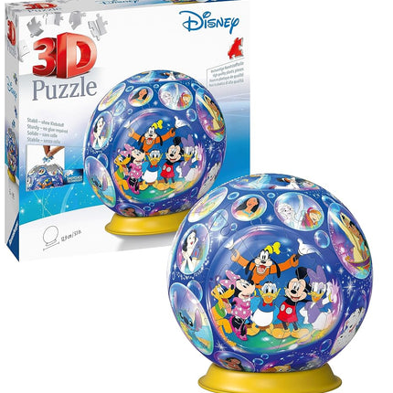 Ravensburger 3D Puzzle Ball - Disney Characters - Ages 6+, 72 Pieces
