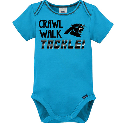 Gerber Unisex Baby Standard NFL 3 Pack Short Sleeve Onesie Bodysuit, Team Color, 0-3 Months