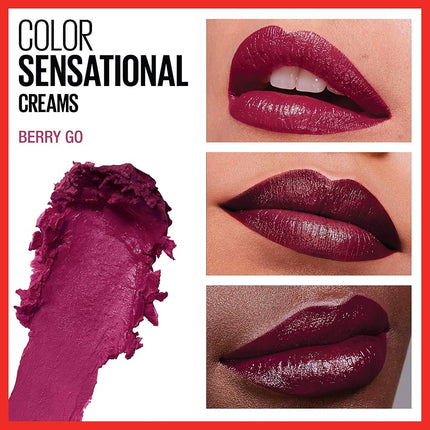MAYBELLINE - Color Sensational The Creams Cream Finish Lipstick Berry Go - 0.15 oz (4.3 g)