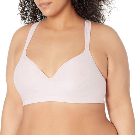 Bali Women's Comfort Revolution Wire Free Bra, Opaque, Hush Pink Swirl, 34B