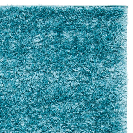 Safavieh Shaggy Indoor Woven Rectangle Area Rug, August Shag Collection, AUG900, in Turquoise, 91 X 152 cm for Living Room, Bedroom or Any Indoor Space