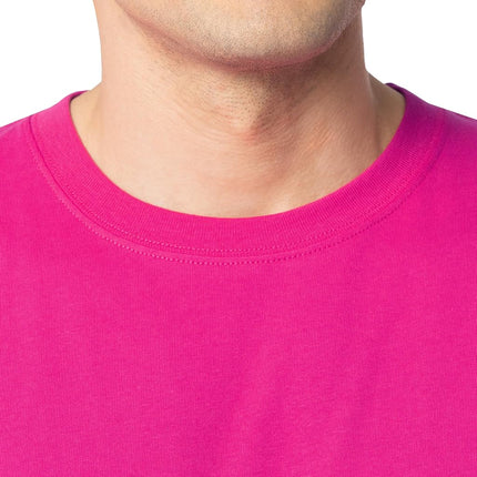 Camisetas de algodón Eversoft para hombre Fruit of the Loom (tallas regulares y grandes), cuello redondo, paquete de 2 unidades, rosa cibernético, Mediana