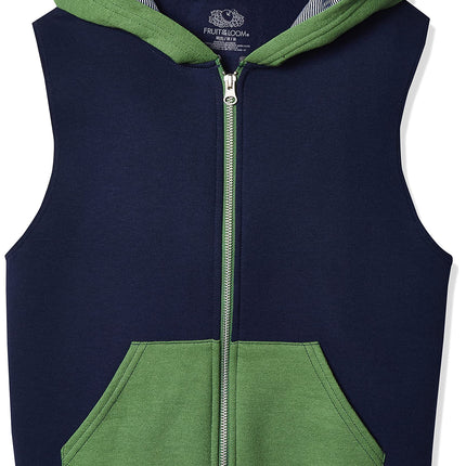 Fruit of the Loom Boys' Fleece Full Zip Sleeveless