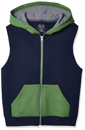 Fruit of the Loom Boys' Fleece Full Zip Sleeveless