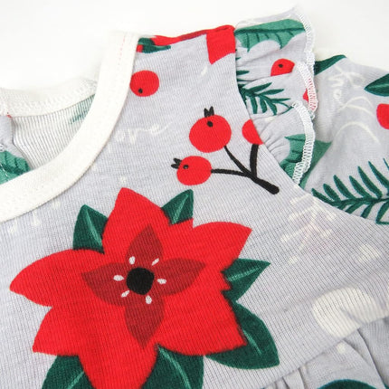 HonestBaby Baby Girls' 3-Piece Tunic, Legging and Headband Set, 3-Pack Holiday Gray Floral, 12 Months (Pack of 3)