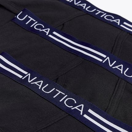 Nautica Men's Cotton Classic Multipack Briefs, 3 Pack Black, Medium