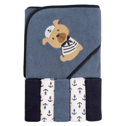 Hudson Baby Unisex Baby Cotton Bib and Sock Set, H