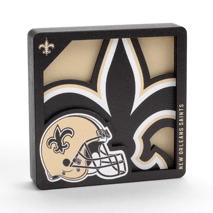 YouTheFan NFL New Orleans Saints 3D Logo Series Magnets