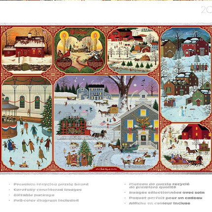 Buffalo Games – Silver Select Charles Wysocki Winter Collage 2000 Piece Jigsaw Puzzle Colorful Puzzle for Adults – Precision-Cut Pieces, Beautiful Artwork, and Hours of Relaxing Fun