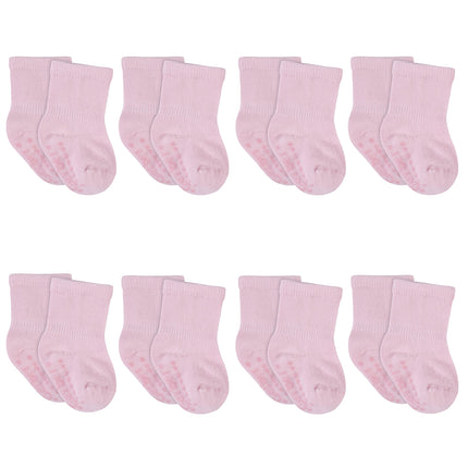 Gerber Baby 8-Pack Wiggle-Proof Jersey Crew Socks,
