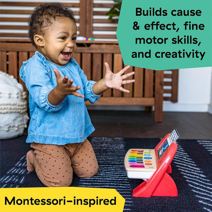 Baby Einstein Cal’s First Melodies Magic Touch Wooden Piano Musical Baby Toy, Ages 6-36 Months