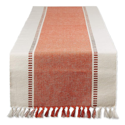 DII Woven Table Runner, Cotton, Burnt Orange, 13x7