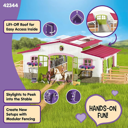 Schleich Horse Club - 97Pc Riding Center With Rider And Horses | 42344