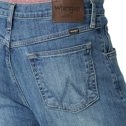 Wrangler Men's Free-to-Stretch Regular Fit Jean, Steel Blue, 38W x 29L