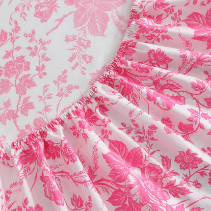 Betsey Johnson - Queen Sheets, Soft & Lightweight Bedding, Fade & Wrinkle Resistant (Betseys Toile Pink, Queen)