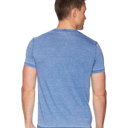 Lucky Brand Men's Venice Burnout V-Neck Tee Shirt, Monaco Blue, XL