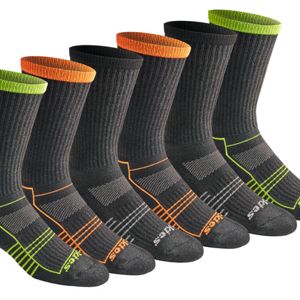 Dickies Men's Socks, Hi-Vis Char Assorted (6 Pairs