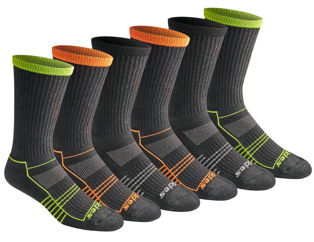 Dickies Men's Socks, Hi-Vis Char Assorted (6 Pairs
