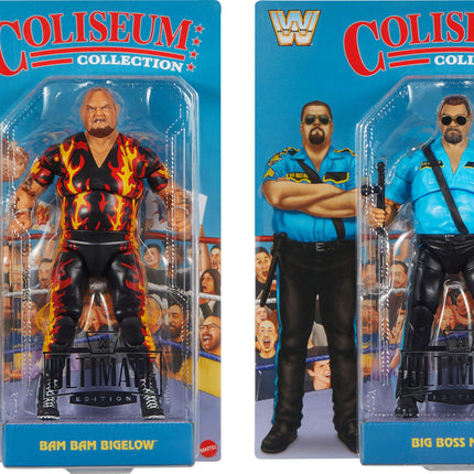 Mattel WWE Coliseum Collection Action Figure 2-Pack with Bam Bam Bigelow & Big Boss Man 15.2 cm Collectibles & Accessories including interchangeable parts