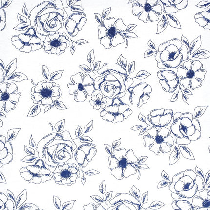 Hudson Baby Unisex Baby Cotton Fitted Crib Sheet, Blue Toile, One Size