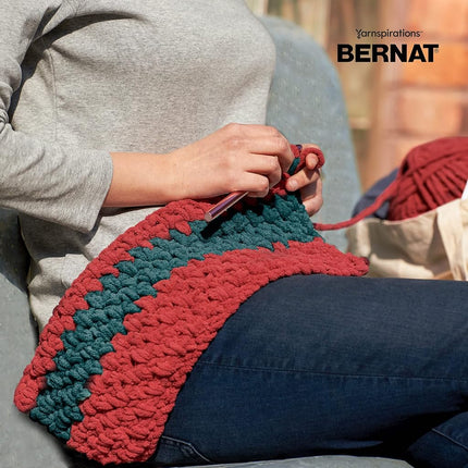 Bernat Blanket Ombre Shaded Blue Ombre Yarn - 2 Pack of 300g/10.5oz - Polyester - 6 Super Bulky - 220 Yards - Knitting, Crocheting & Crafts, Chunky Chenille Yarn